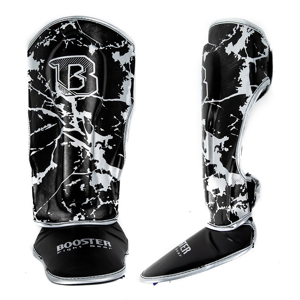 Booster Fightgear - Jeugdset - Handschoenen + scheendekkers - Zilver