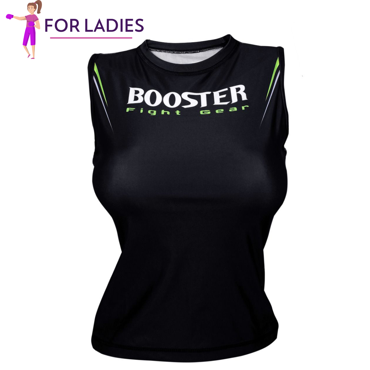 Booster - CHALLENGE- Compressie shirt (mouwloos) - groen