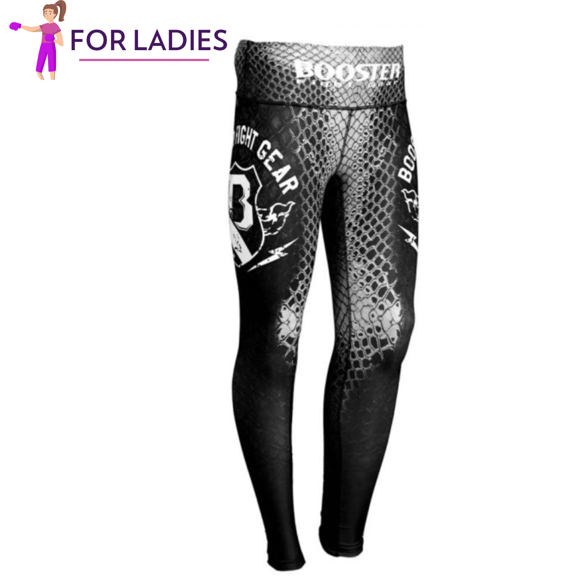 Booster - AMAZON SPATS - Legging - Compressie broek voor dames - BLACK