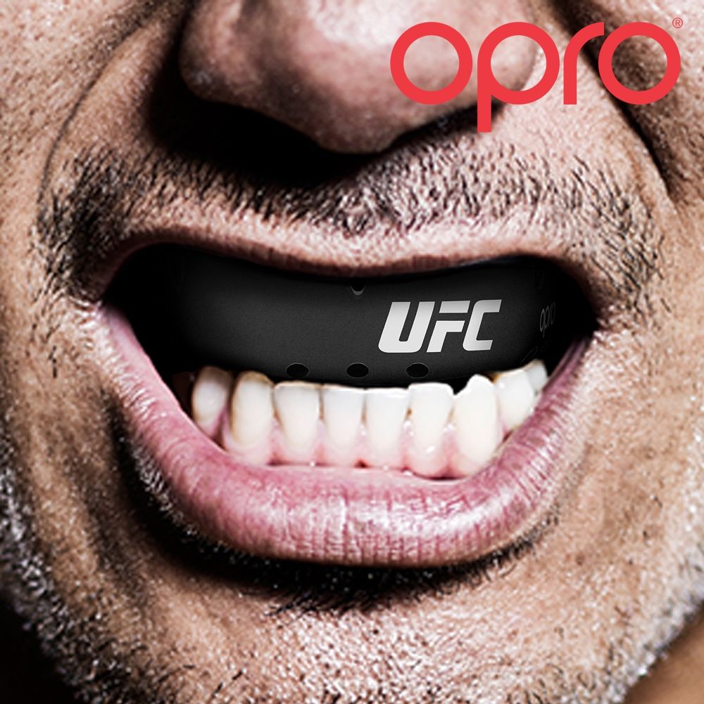 UFC - Opro - gebitsbescherming - Bitje - SILVER - ZWART-ROOD