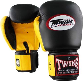Twins Special - Bokshandschoenen - BGVL 3 - Zwart met geel