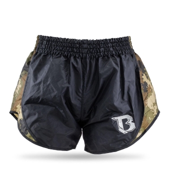 Booster - Fightshort - RETRO HYBRID BL/CAMO GREEN