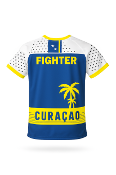 Booster - Korsou Pride – Curaçao Edition T-Shirt – Blauw/Wit 