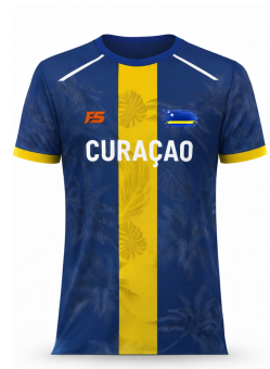 FightSense Curaçao Performance T-Shirt – Blue/Yellow