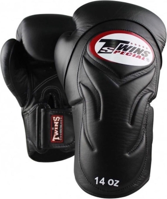 Twins (kick)bokshandschoenen Velcro BGVL-6 Zwart 16oz boosterstore