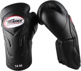 Twins (kick)bokshandschoenen Velcro BGVL-6 Zwart 16oz boosterstore