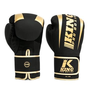 King Pro Boxing - Bokshandschoenen - PU Leather - Revo 6 - Zwart - Goud