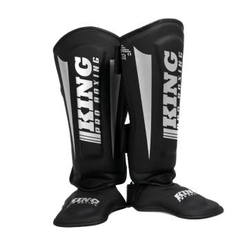 King PRO Boxing - scheenbeschermers - KPB/SG REVO 7 - zwart/zilver