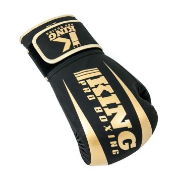 King Pro Boxing - Bokshandschoenen - PU Leather - Revo 6 - Zwart - Goud