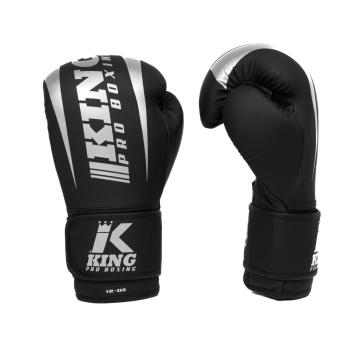 King Pro Boxing - Bokshandschoenen - PU Leather - Revo 7 - Zwart/Zilver