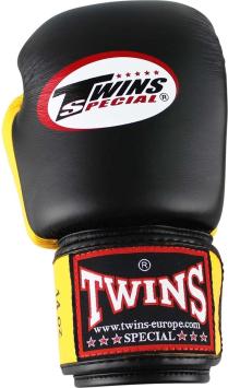 Twins Special - Bokshandschoenen - BGVL 3 - Zwart met geel