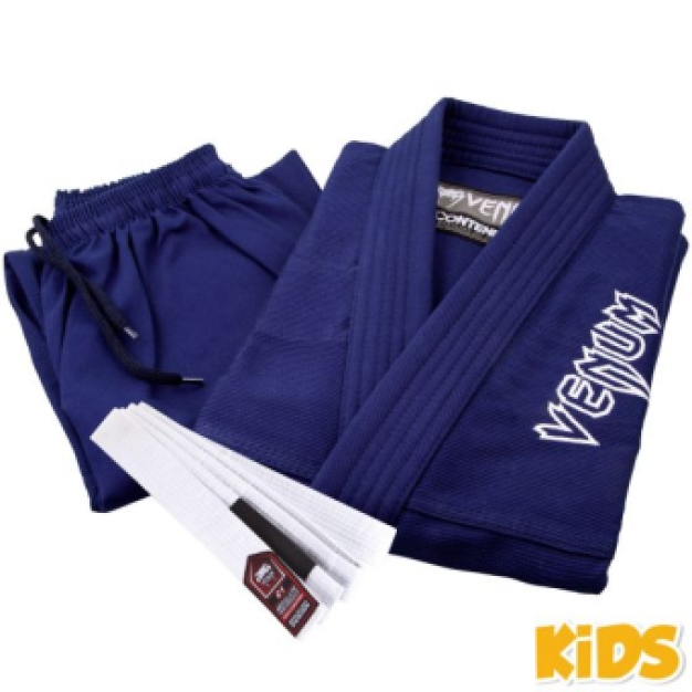 Venim - Contender - BJJ GI voor Kids (inclusief gratis witte band) - Navy  blauw