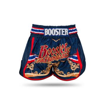 Stap de ring in met de energie en de kleuren van Thailand met de Booster Fightgear TBT Thailand fightshorts. Deze shorts, met