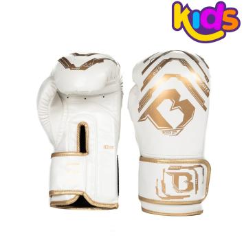 Booster Fightgear - Bokhandschoenen voor kids - BG YOUTH ELITE V2.2 - WIT/GOUD