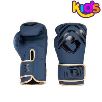 Booster Fightgear - Bokhandschoenen voor kids - BG YOUTH ELITE V2.4- BLAUW/ZWART/GOUD