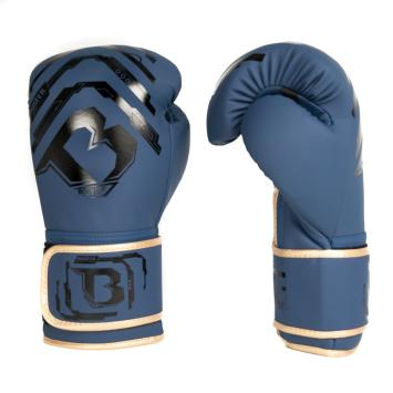 Booster Fightgear - Bokhandschoenen voor kids - BG YOUTH ELITE V2.4- BLAUW/ZWART/GOUD