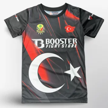 Booster Ottoman V1 Kids T-Shirt – Zwart/Rood – Turkije