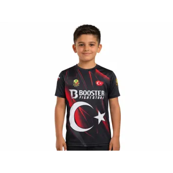 Booster Ottoman V1 Kids T-Shirt – Zwart/Rood – Turkije