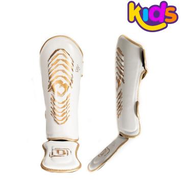 BOOSTER FIGHTGEAR - SCHEENBESCHERMERS VOOR KINDEREN - SG YOUTH ELITE V2.2 - WIT/GOUD