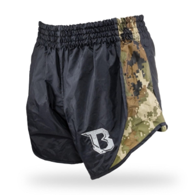 Booster - Fightshort - RETRO HYBRID BL/CAMO GREEN