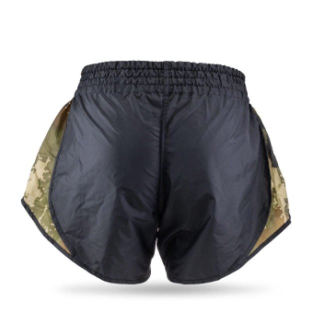 Booster - Fightshort - RETRO HYBRID BL/CAMO GREEN