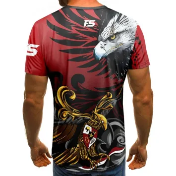 FIGHTSENSE Indonesia Garuda Warrior T-Shirt – Red/Black