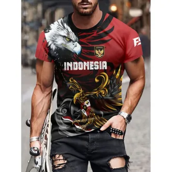 FIGHTSENSE Indonesia Garuda Warrior T-Shirt – Red/Black
