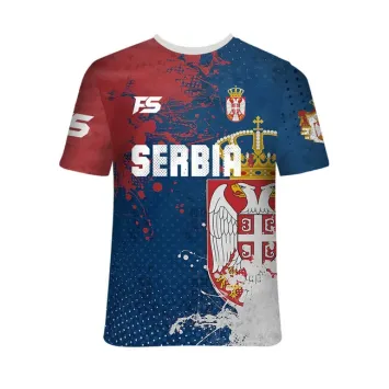Fightsense Serbia Pride Performance Shirt – SERVIE – Rood/Blauw/Wit – Performance Polyester 