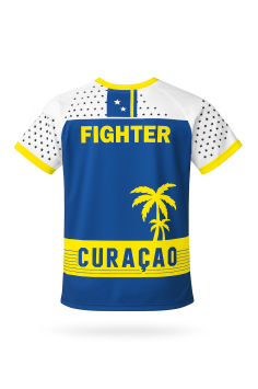 Booster - Korsou Pride – Curaçao Edition T-Shirt – Blauw/Wit 