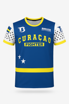 Booster - Korsou Pride – Curaçao Edition T-Shirt – Blauw/Wit 