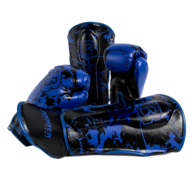 Booster Fightgear - Jeugdset - Handschoenen + scheendekkers - MARBLE Blauw