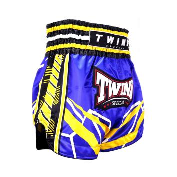 Twins Special TTBL RACING BLUE/YELLOW Muay Thai Short