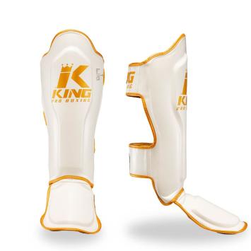 King Pro Boxing - Scheenbeschermers - SG-5 - WIT/GOUD