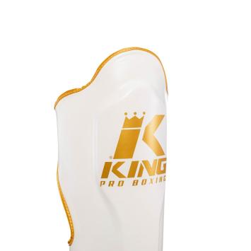 King Pro Boxing - Scheenbeschermers - SG-5 - WIT/GOUD