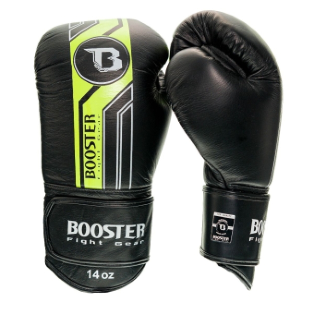 Booster - Fightset - V9 Neon Geel - Bokshandschoenen + scheenbeschermers