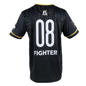 KING PRO BOXING - TSHIRT - KPB 08 TEE 1- ZWART/GEEL