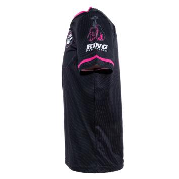 KING PRO BOXING - TSHIRT - KPB 08 TEE 2 - ZWART/ROZE