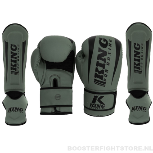 King - Revo FIGHTSET - Black on black - Bokshandschoenen + scheenbeschermers