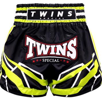 Twins Special TTBL RACING BLACK/GREEN Muay Thai Short