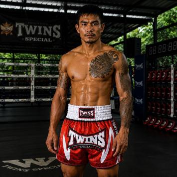 Twins Special TTBL RUSTY RED Muay Thai Short